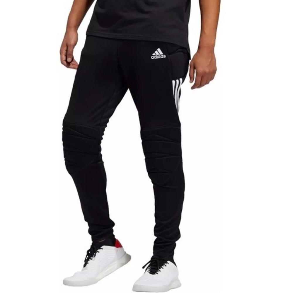 Adidas Black & White Men's Padded Aeroready Goal Sport Athletic Pants S
